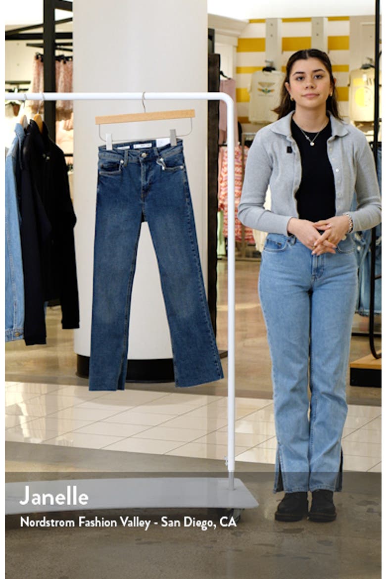 Raw Hem Crop Flare Jeans video