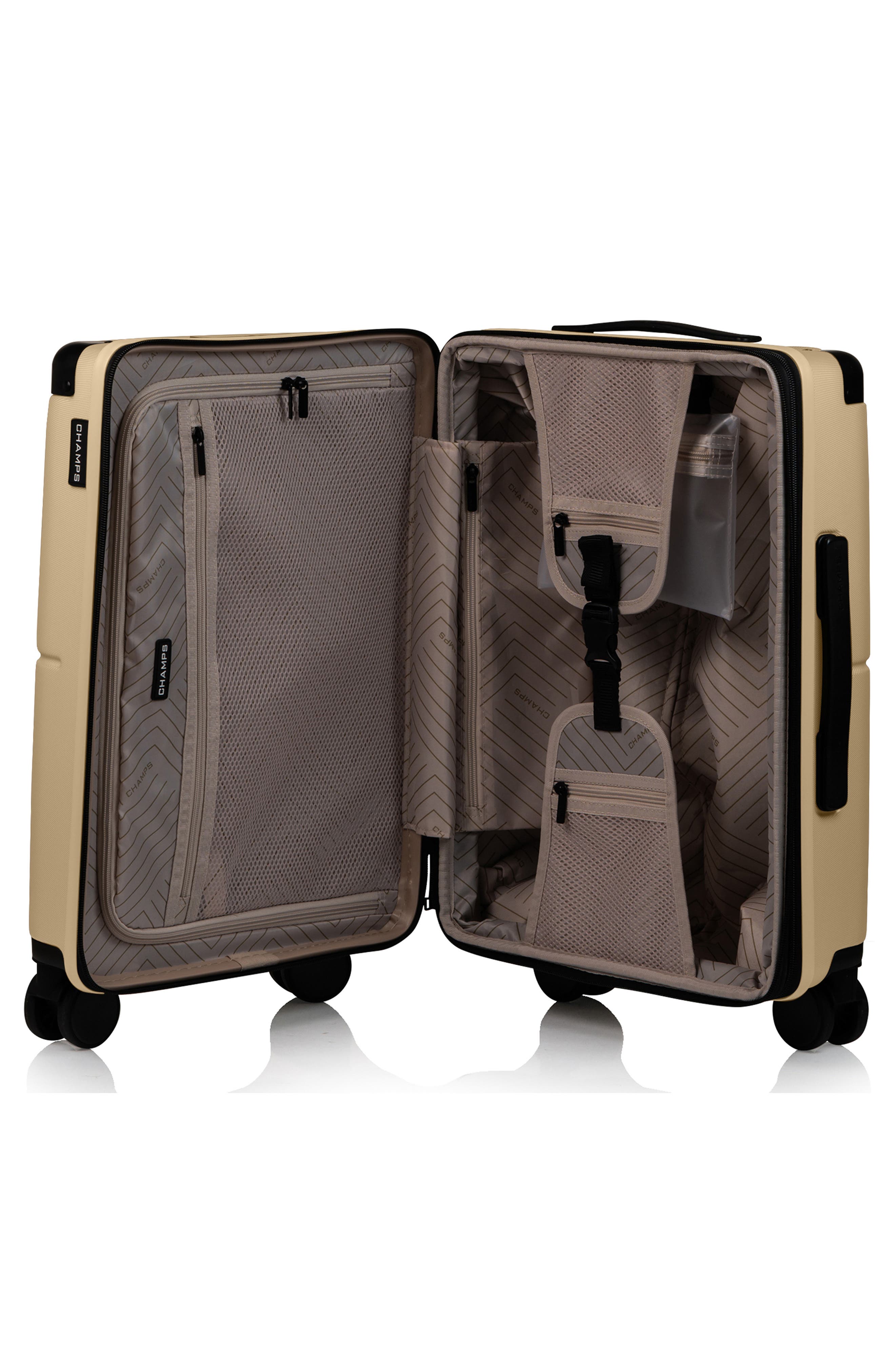CHAMPS Earth 3-Piece Wheeled Luggage Set, Alternate, color, Sand