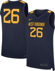 Nike Men's Nike #26 Navy West Virginia Mountaineers Road Replica Basketball Jersey