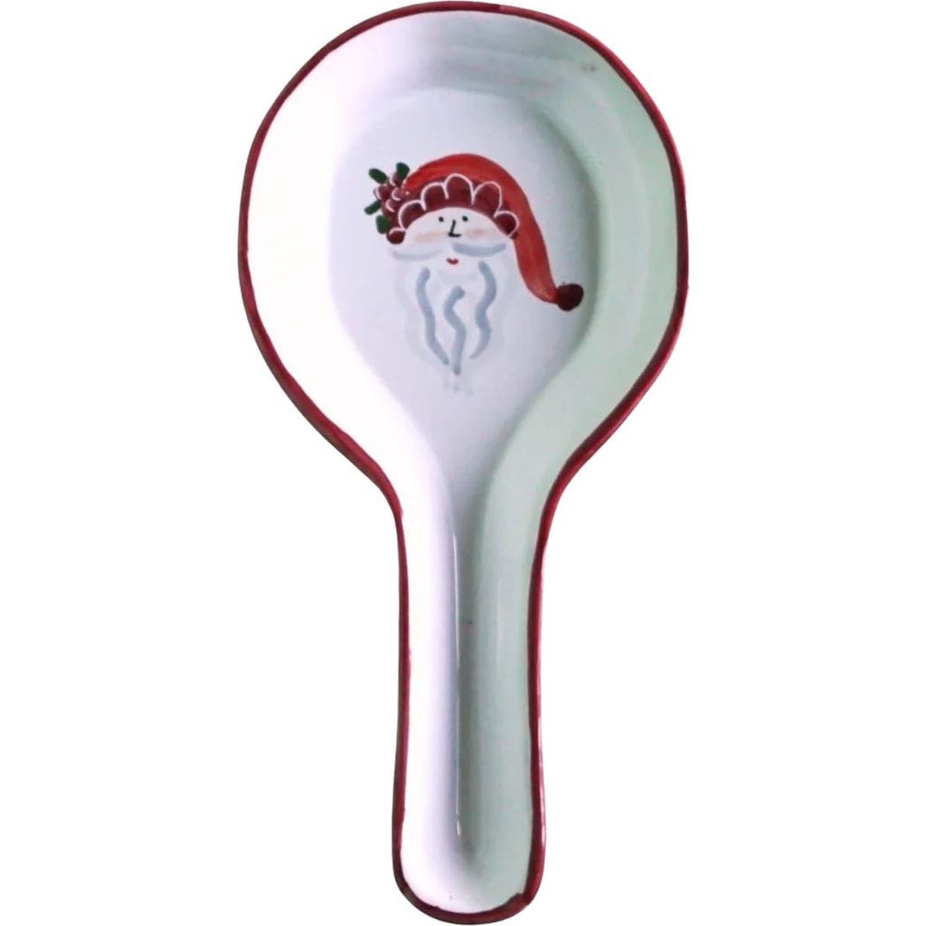 La Gabbianella Babbo Natale (santa Claus) Spoon Rest In Red