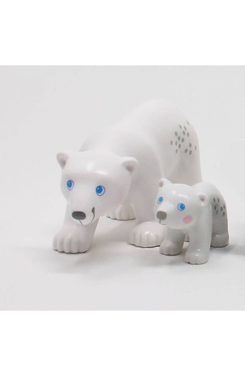 HABA Little Friends Polar Bear Cub - 1.75" Chunky Plastic Zoo Animal Toy Figure, Alternate, color, Multi