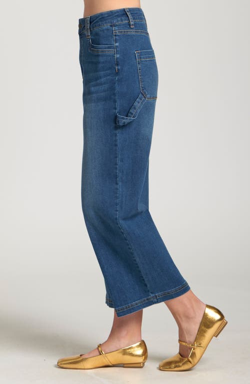 Apny Ankle Length Carpenter Jeans In Blue
