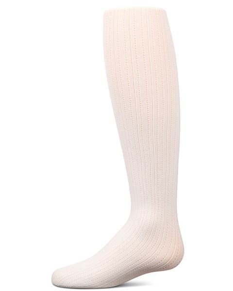 Kids' Railroad Pointelle Nylon Tights