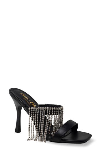 Chase & Chloe Chase And Chloe Divine Rhinestone Embellished Sandal