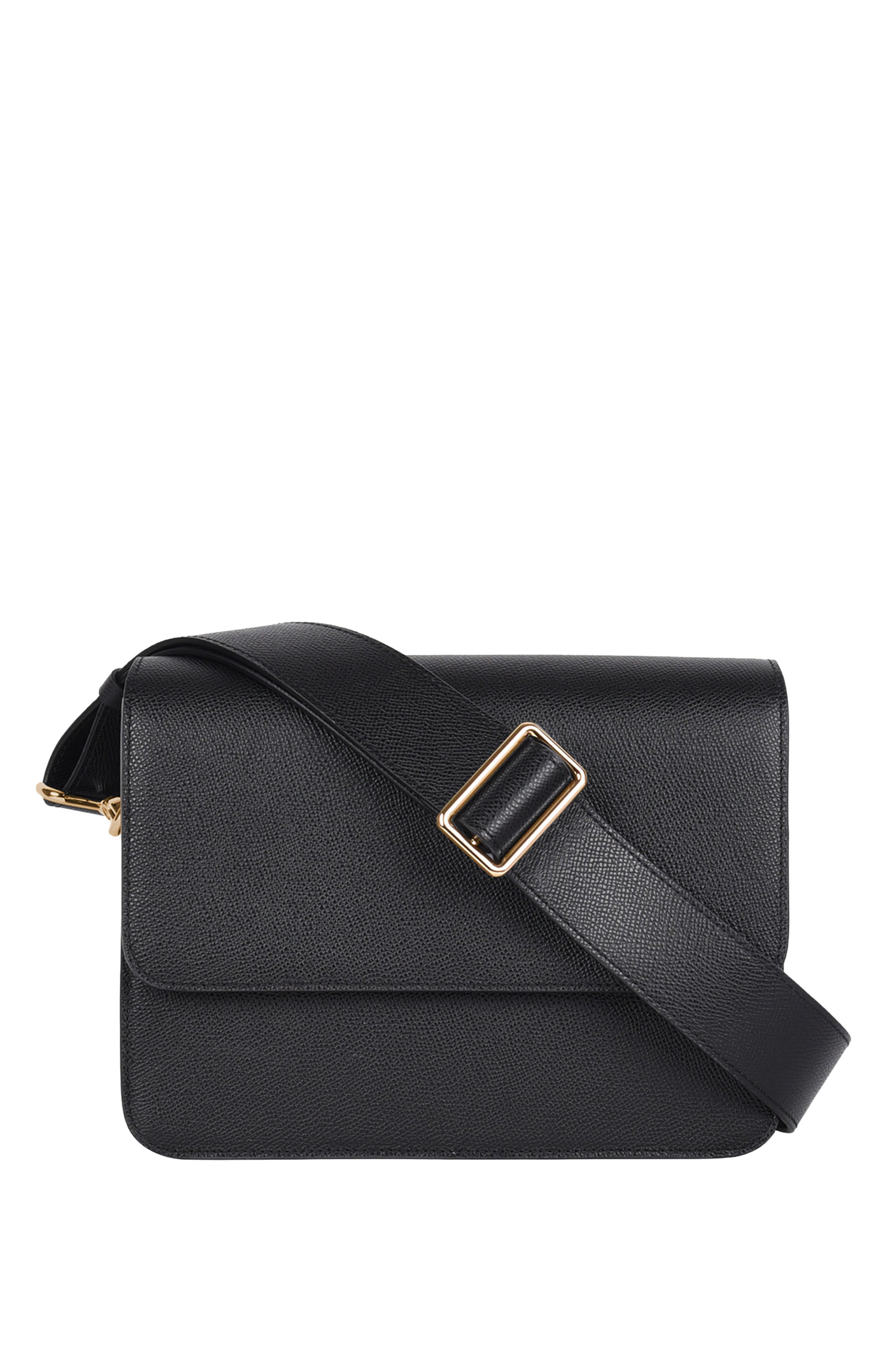 HYER GOODS Upcycled Leather Convertible Crossbody Satchel, Main, color, 