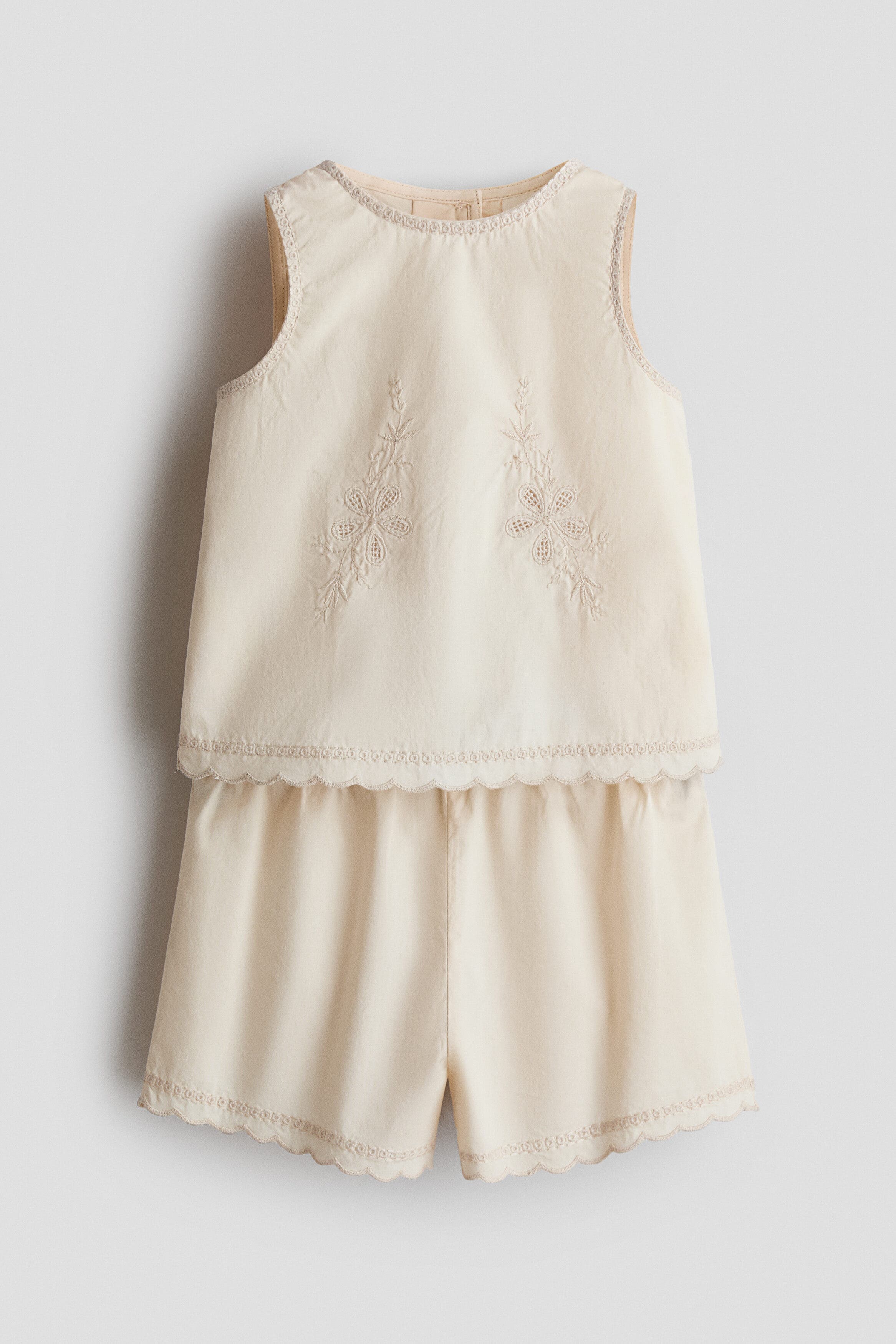 2-piece Embroidery-detail Cotton Set (Women) | Nordstrom