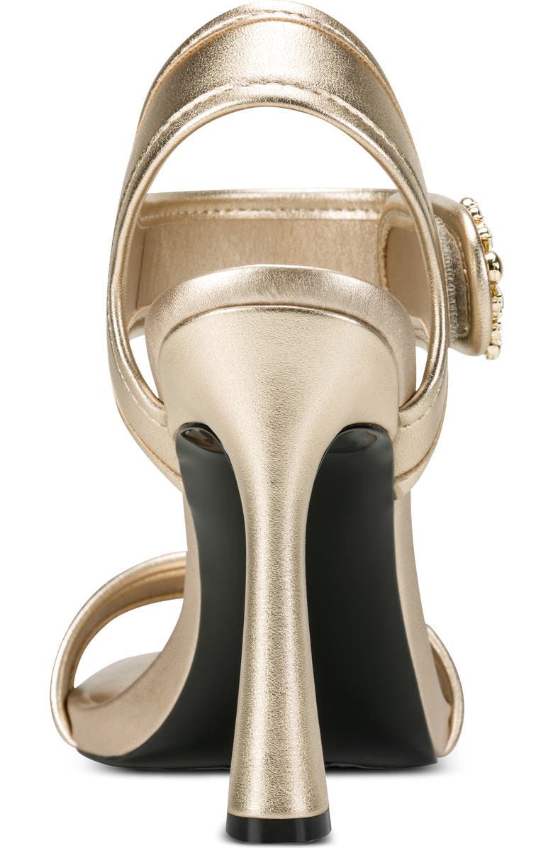 KARL LAGERFELD PARIS Celida Ankle Strap Sandal, Alternate, color, White Gold