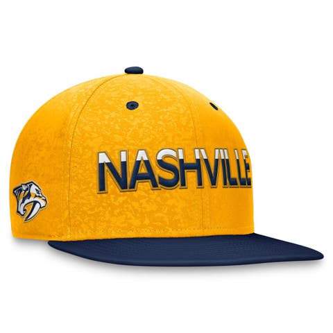 Men's Fanatics Branded  Navy/Gold Nashville Predators Authentic Pro Rink Two-Tone Snapback Hat