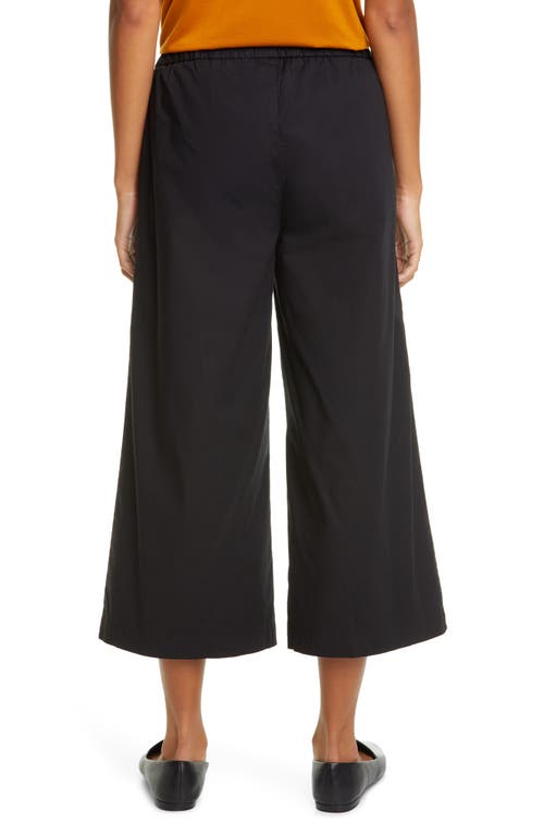 Eileen Fisher Wide Leg Cropped Pant In Black