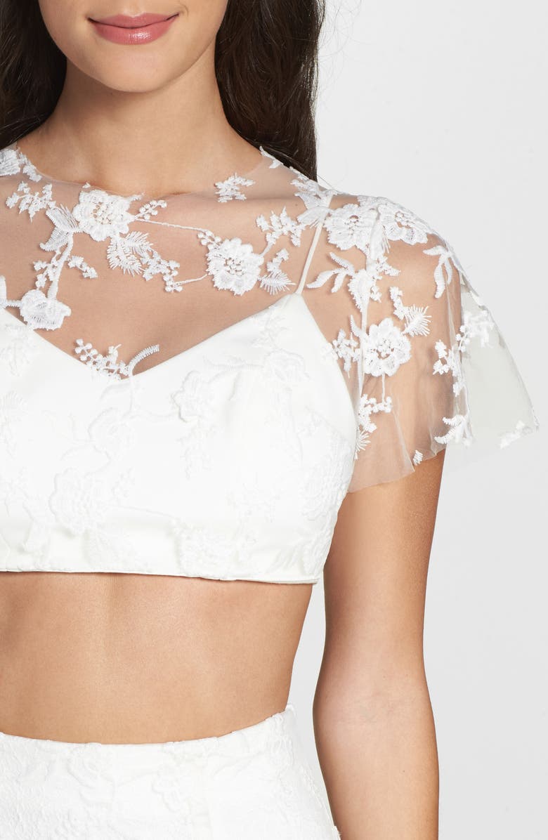 Heartloom Maddie Lace Two-Piece Mermaid Gown, Alternate, color, 