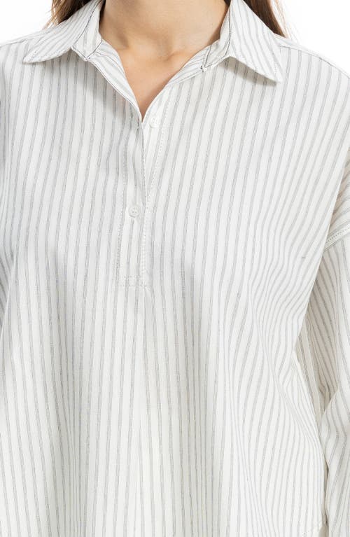 Max Studio Three-quarter Sleeve Top In White