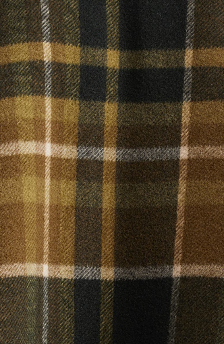 Chloé Check Double Face Wool & Leather Long Cape Coat, Alternate, color, 