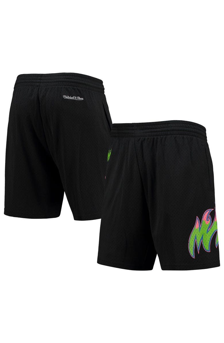 Mitchell & Ness Men's Mitchell & Ness Black Miami Heat Hardwood Classics Color Bomb Energy Shorts, Main, color, Black