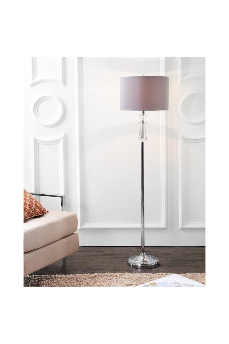 Layla Crystal / Metal LED Floor Lamp, Alternate, color, Clear/Chrome