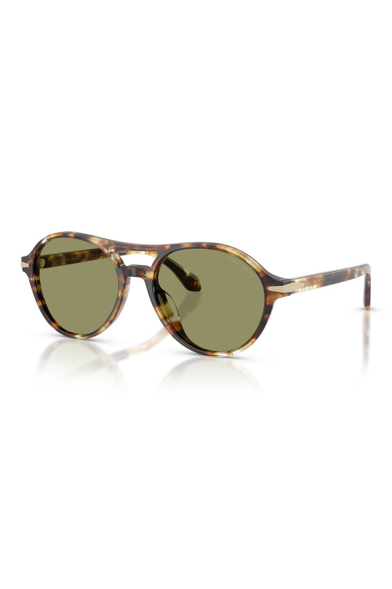 55mm Round Sunglasses, Alternate, color, YELLOW HAVANA