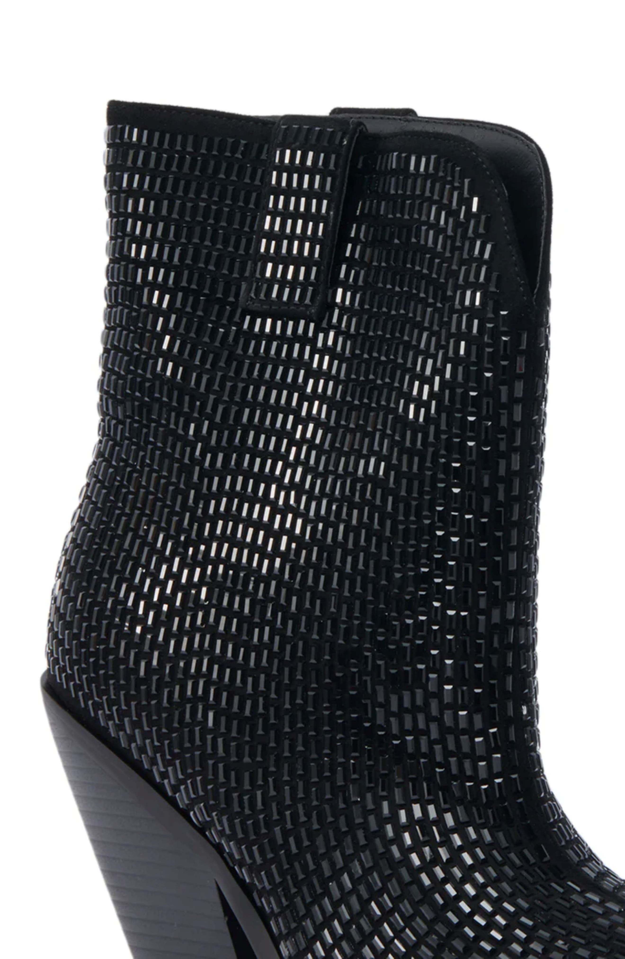 AZALEA WANG Laetitia Crystal Bootie, Alternate, color, Black