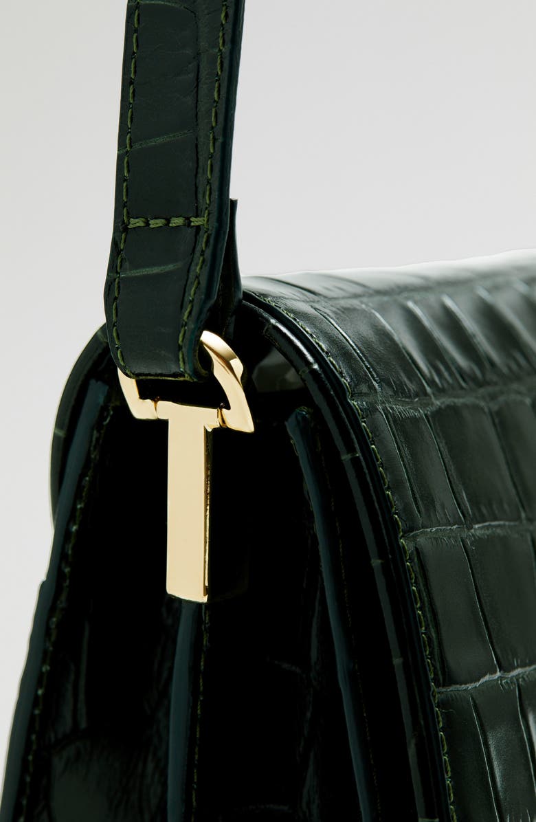 & Other Stories Croc Embossed Leather Crossbody Bag, Alternate, color,