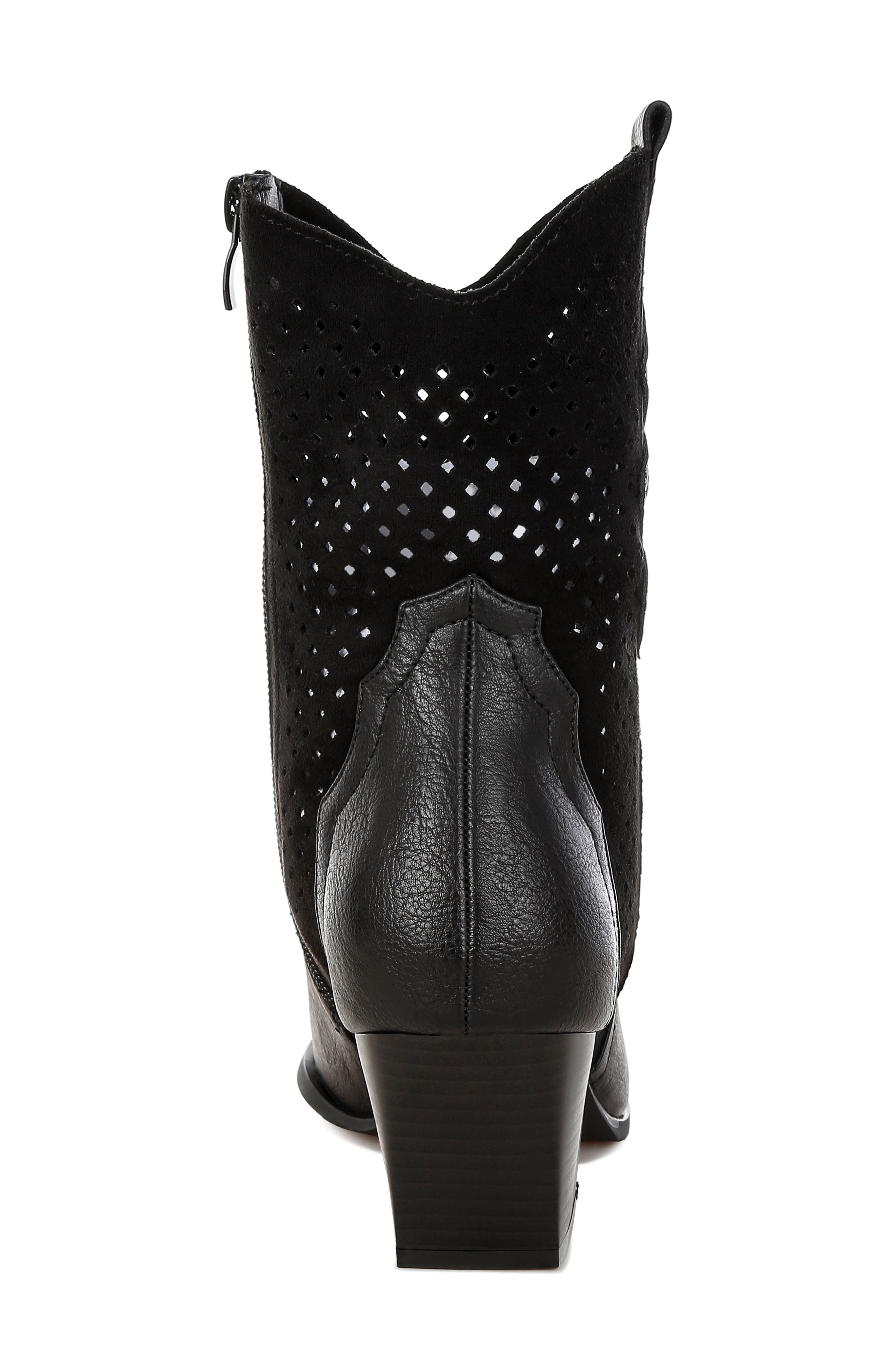 LONDON RAG Lomela Perforated Block Heel Boot, Alternate, color, 