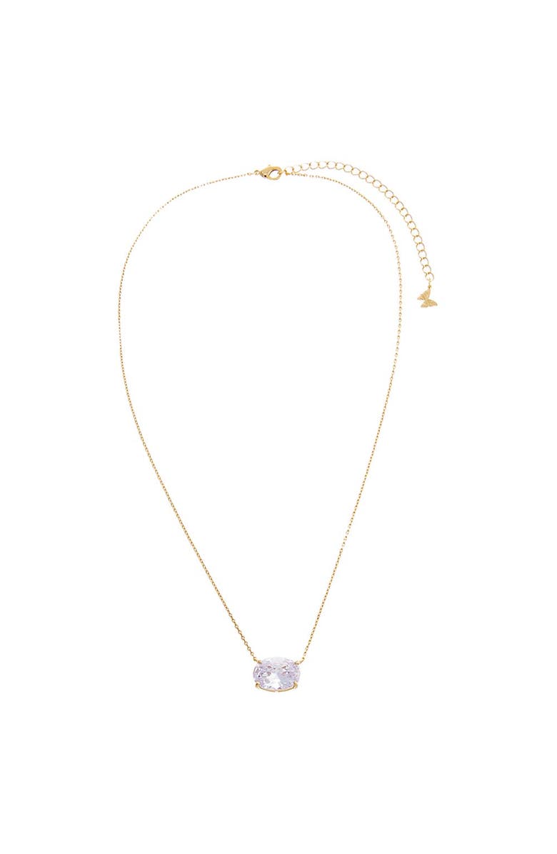 BY ADINA EDEN CZ Oval Shape Pendant Necklace, Alternate, color, Gold