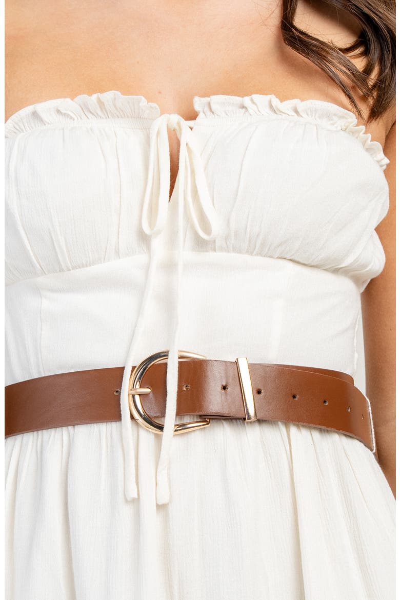 Strapless Long Crepe Dress, Alternate, color, IVORY