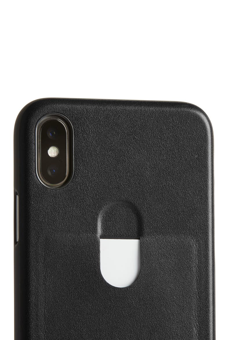 Single Card iPhone X Case, Alternate, color, BLACK