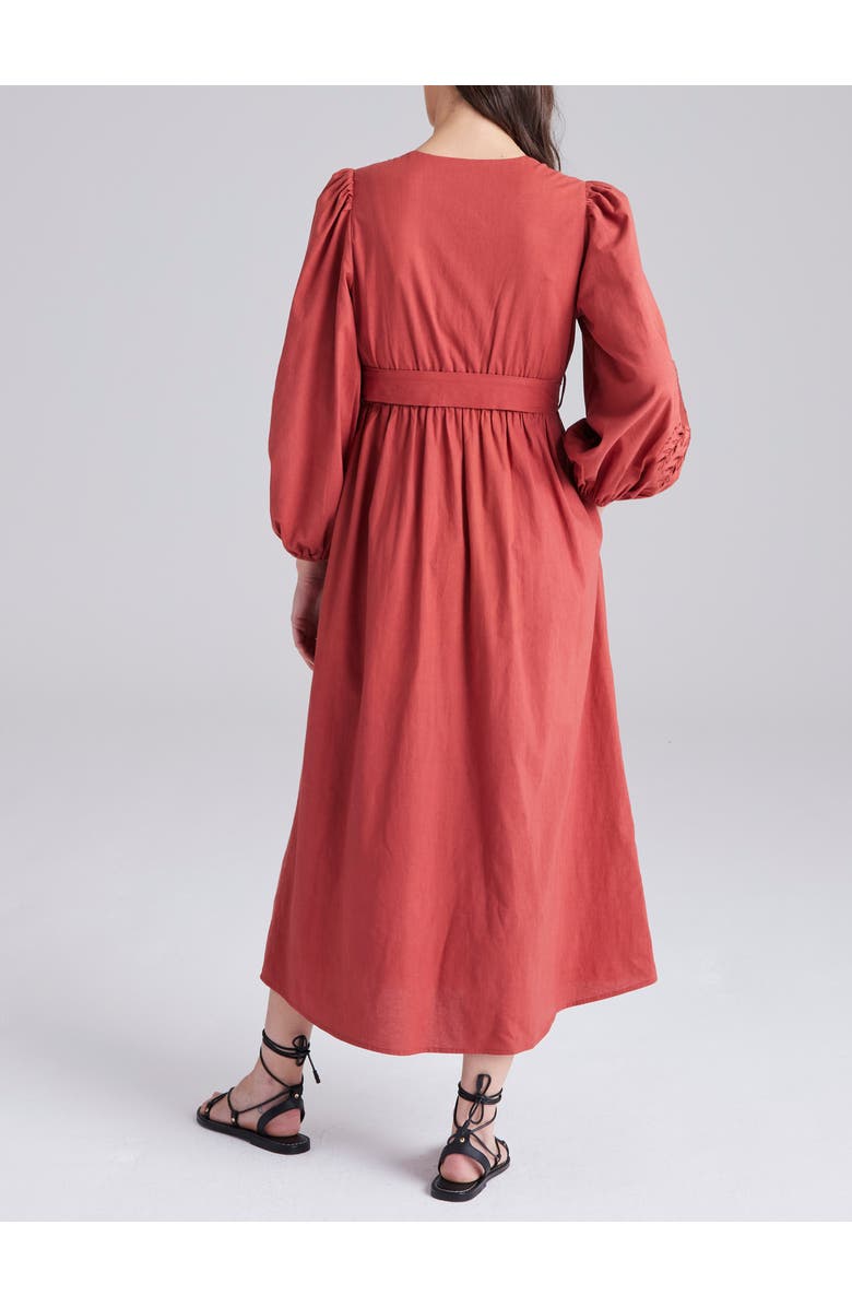 Cape Cove Carla Embroidered Dress, Alternate, color, Rust