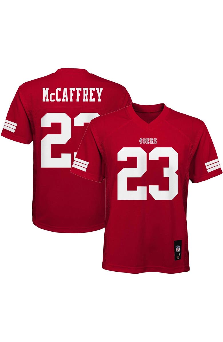 Outerstuff Youth Christian McCaffrey Scarlet San Francisco 49ers Replica Player Jersey, Main, color, Scarlet