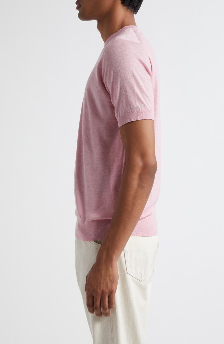John Smedley Coulter Sea Island Cotton & Cashmere T-Shirt, Alternate, color, Roseate