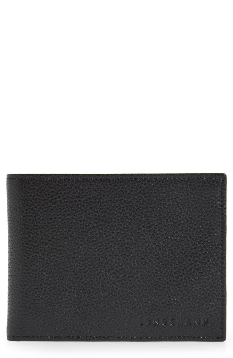 Longchamp Le Foulonné Coin Pouch Leather Bifold Wallet, Main, color, 