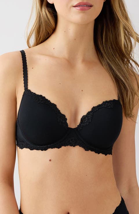 Future Foundation Underwire Lace Trim Contour Bra