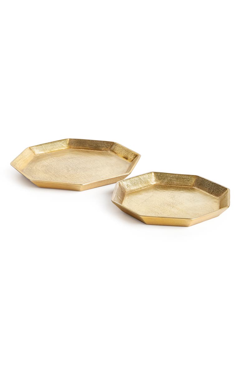 Dezi Octagonal Serving Trays St/2, Main, color, Gold