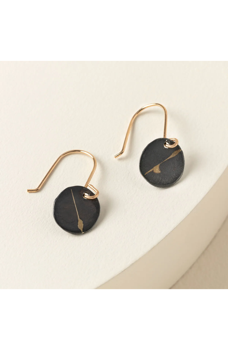 Uncommon Goods Embrace the Imperfect Kintsugi Earrings, Alternate, color, Gold