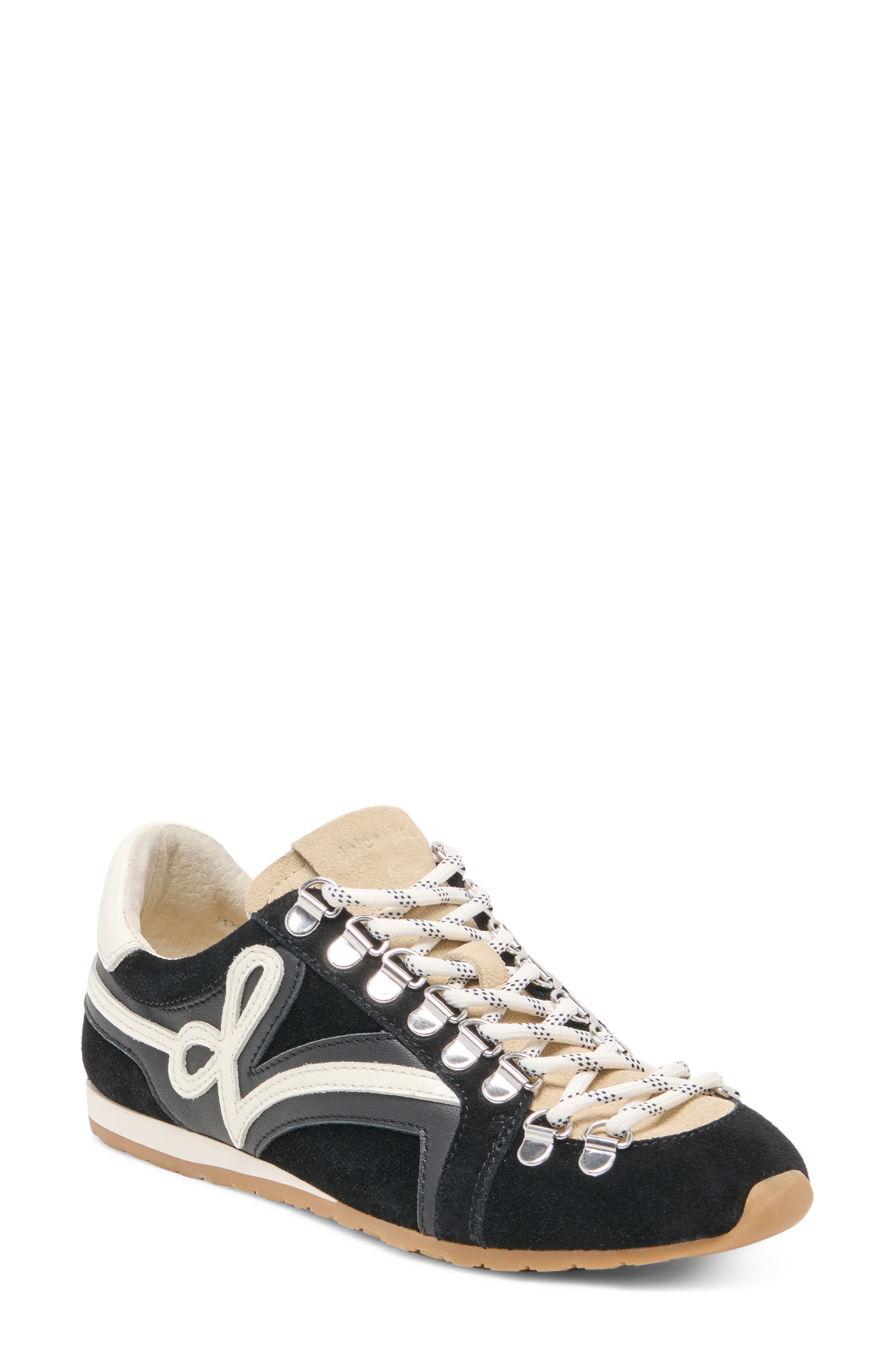 Dolce Vita Deacon Sneaker, Main, color, Black/White Suede