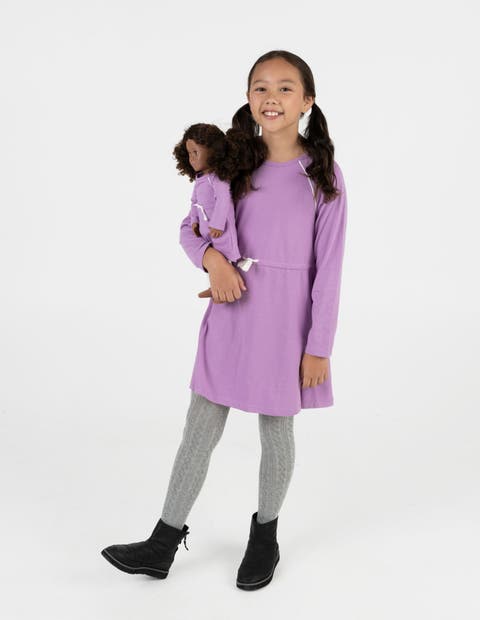 Girls Bow Tie Dress with Matching Doll Dress