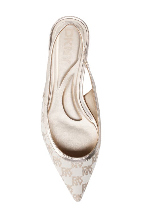 Dkny Millbury Slingback Pointed Toe Flat In Bone