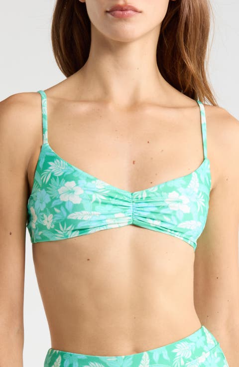 Gathered Crop Bikini Top