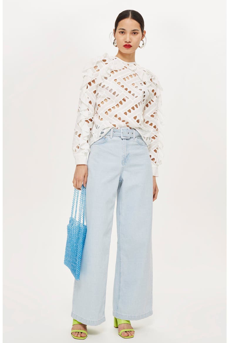 Zigzag Lace Top, Alternate, color, IVORY