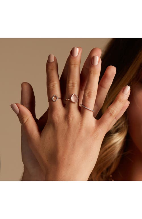 Monica Vinader Siren Quartz-gemstone 18ct Rose-gold And Silver Small Ring In Rose Gold/rose Quartz