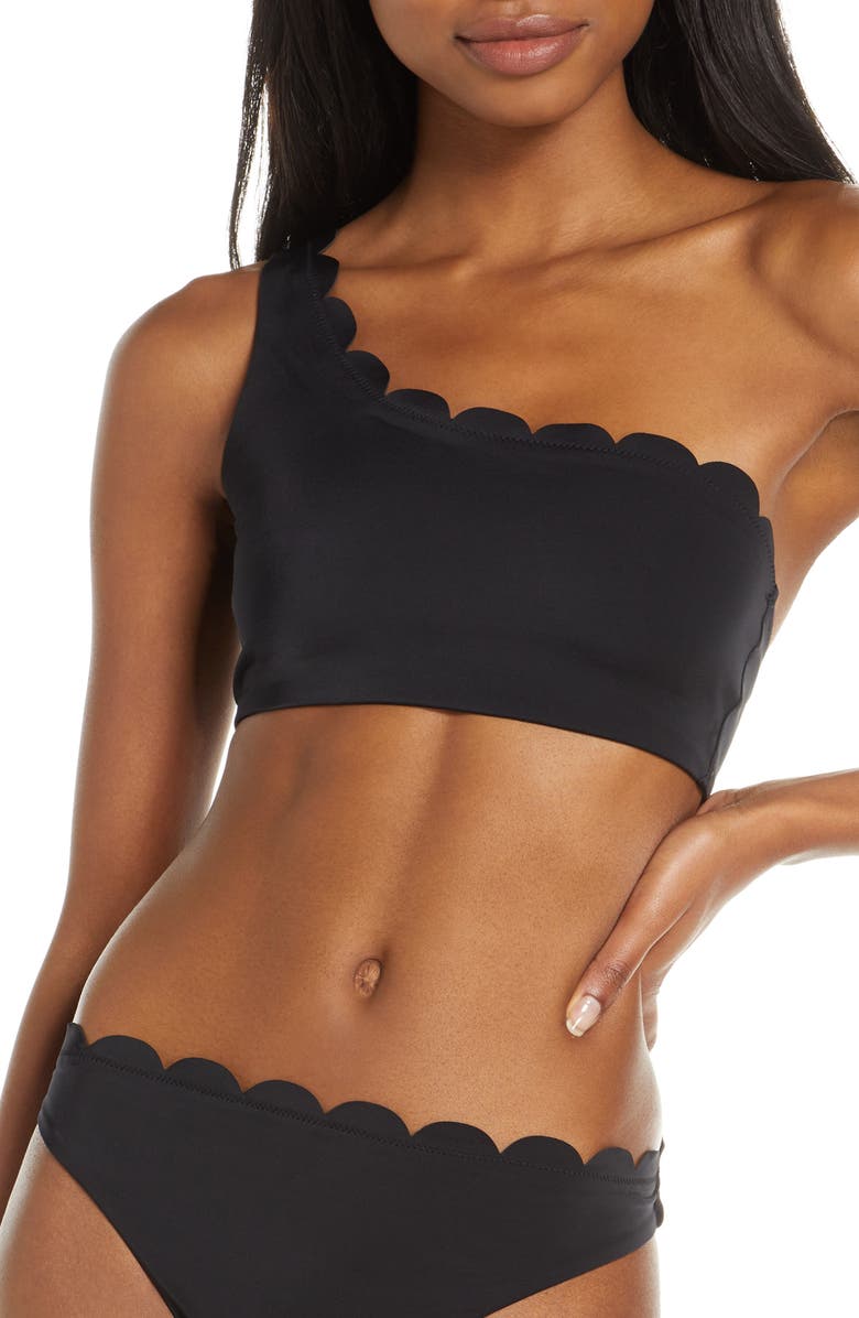 Chelsea28 Scallop One-Shoulder Bikini Top, Main, color, 