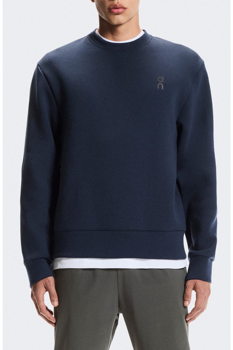 Focus Tech Crewneck Sweatshirt, Main, color, NAVY