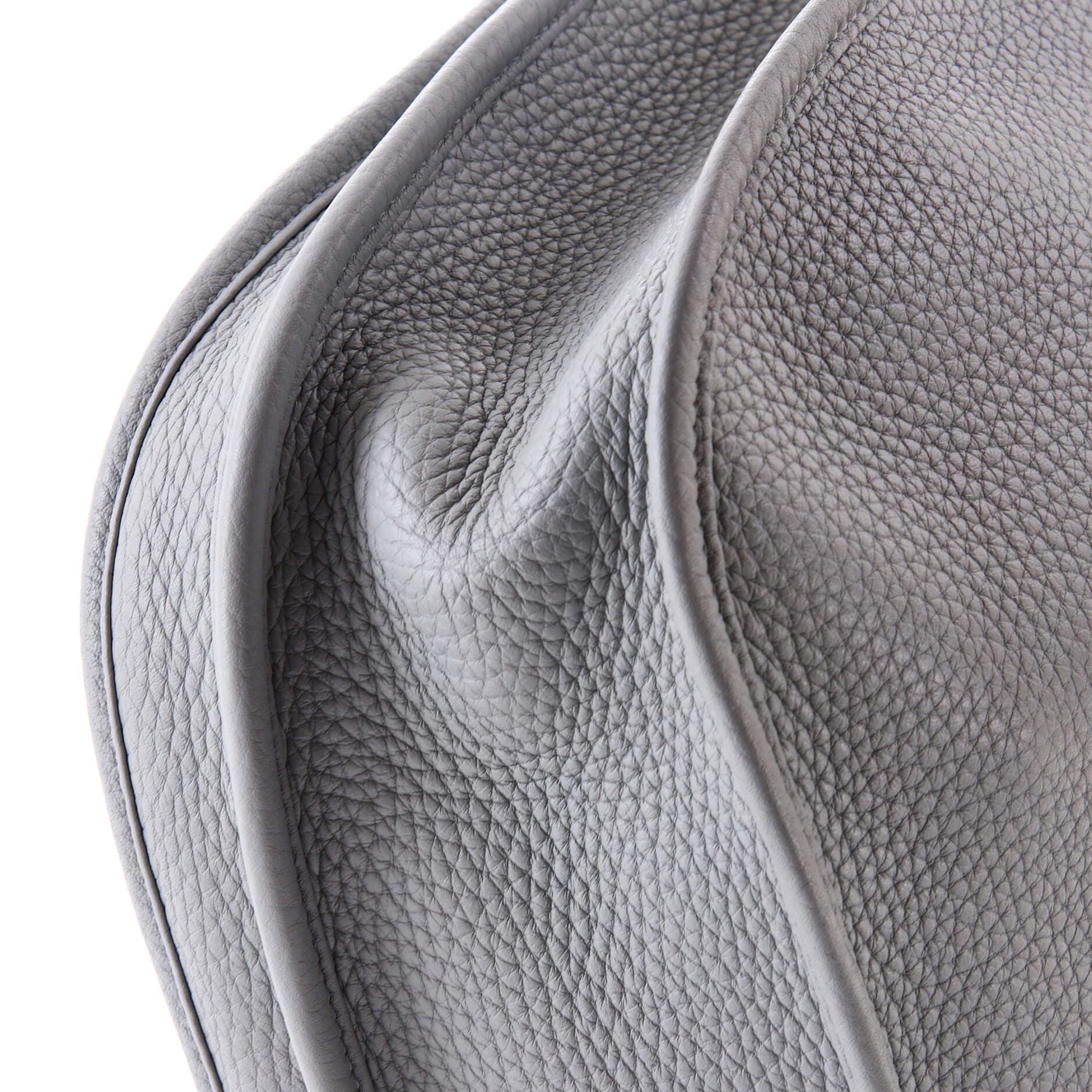 Pre-Owned Hermes Evelyne Bag Gen III Clemence GM, Alternate, color, Bleu Glacier