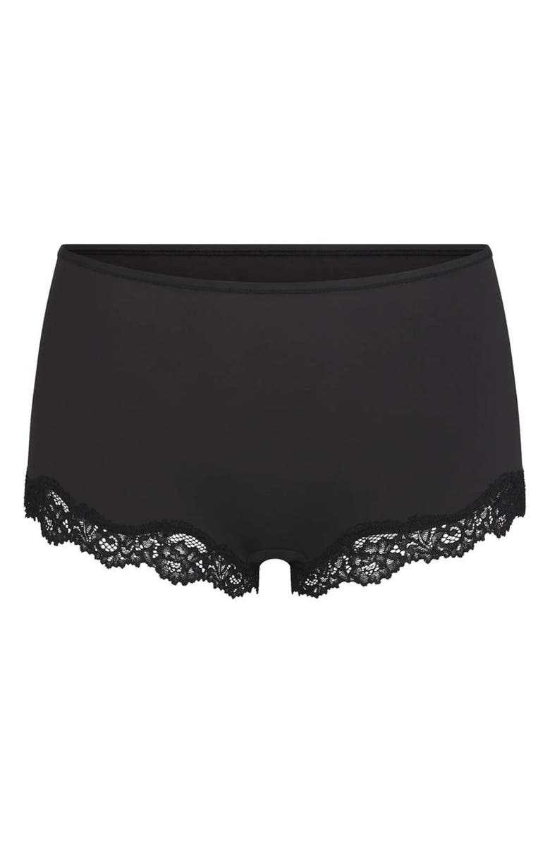SKIMS Fits Everybody Lace Boy Short, Alternate, color, Onyx