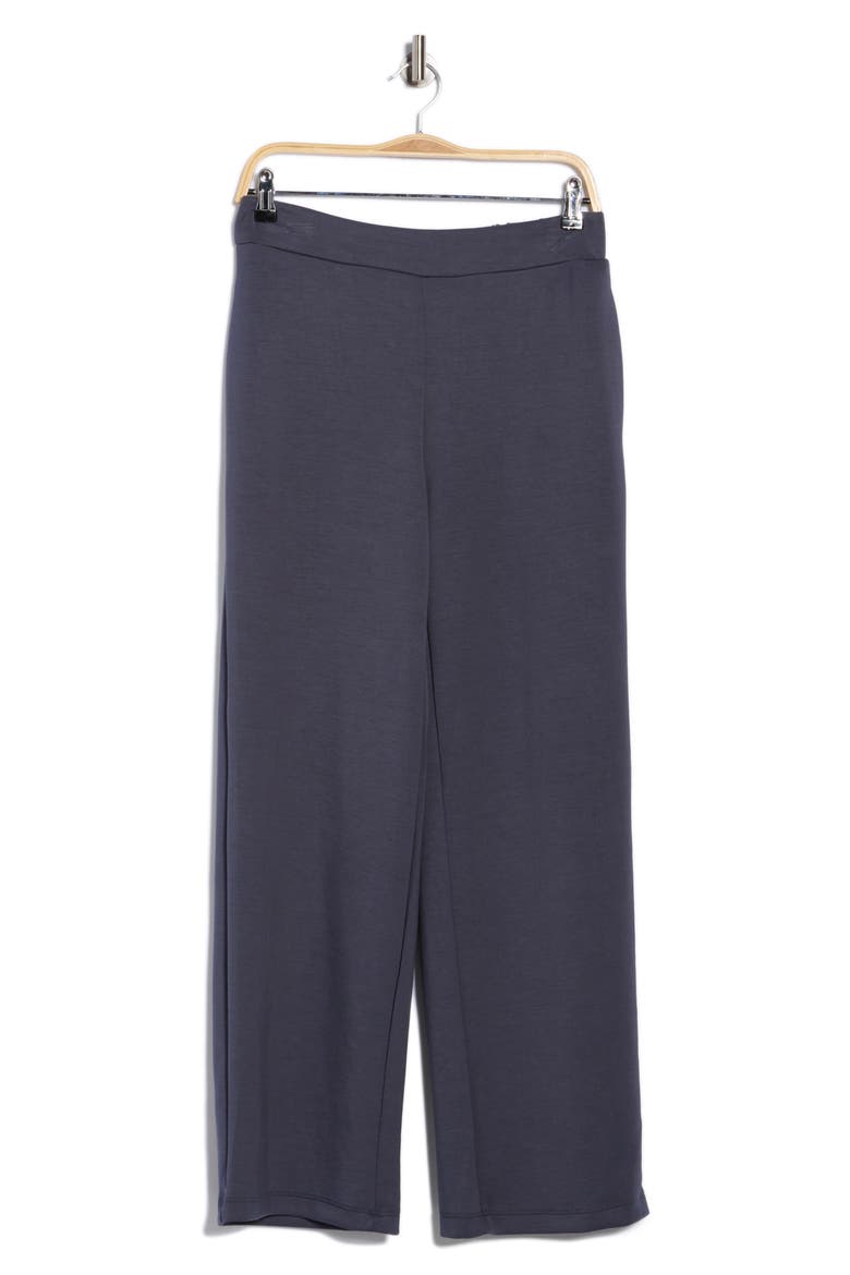 Scuba Knit Wide Leg Pants, Alternate, color, DARK STORM GREY