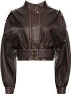 LIONESS Gigi Faux Leather Jacket