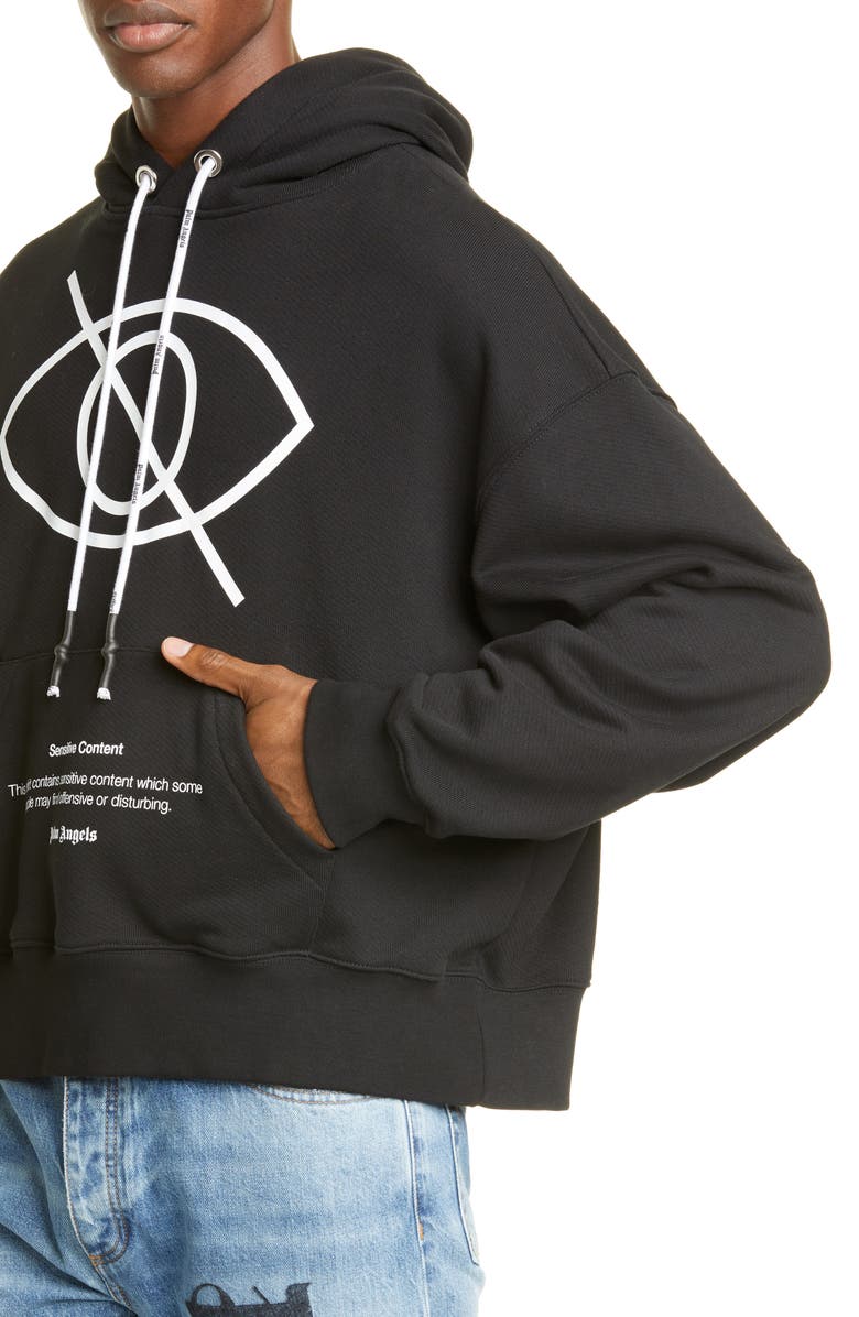 Palm Angels Sensitive Content Graphic Hoodie, Alternate, color, 