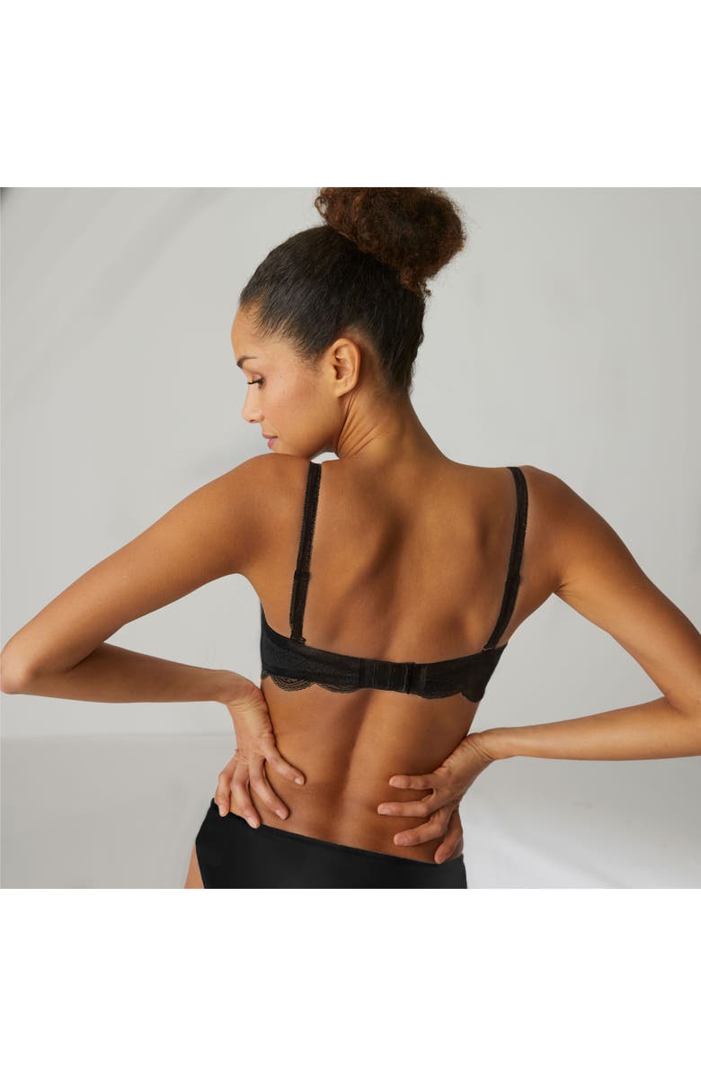 Simone Perele Karma Underwire Strapless Plunge Bra, Alternate, color, Black