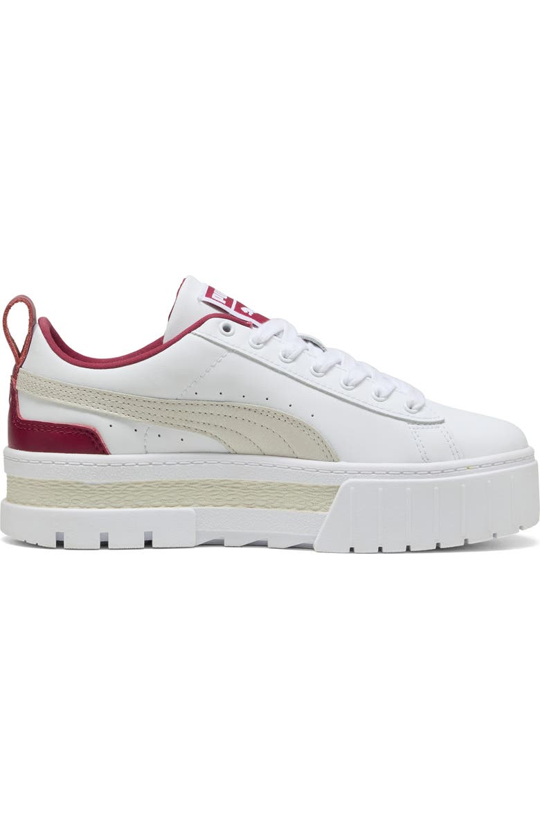 PUMA Mayze Classic Platform Sneaker, Alternate, color, Puma White-Port