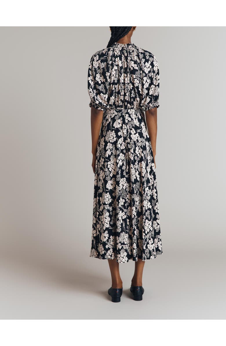 Ghost London Dolly Printed Floral Midi Dress, Alternate, color, Mono Floral