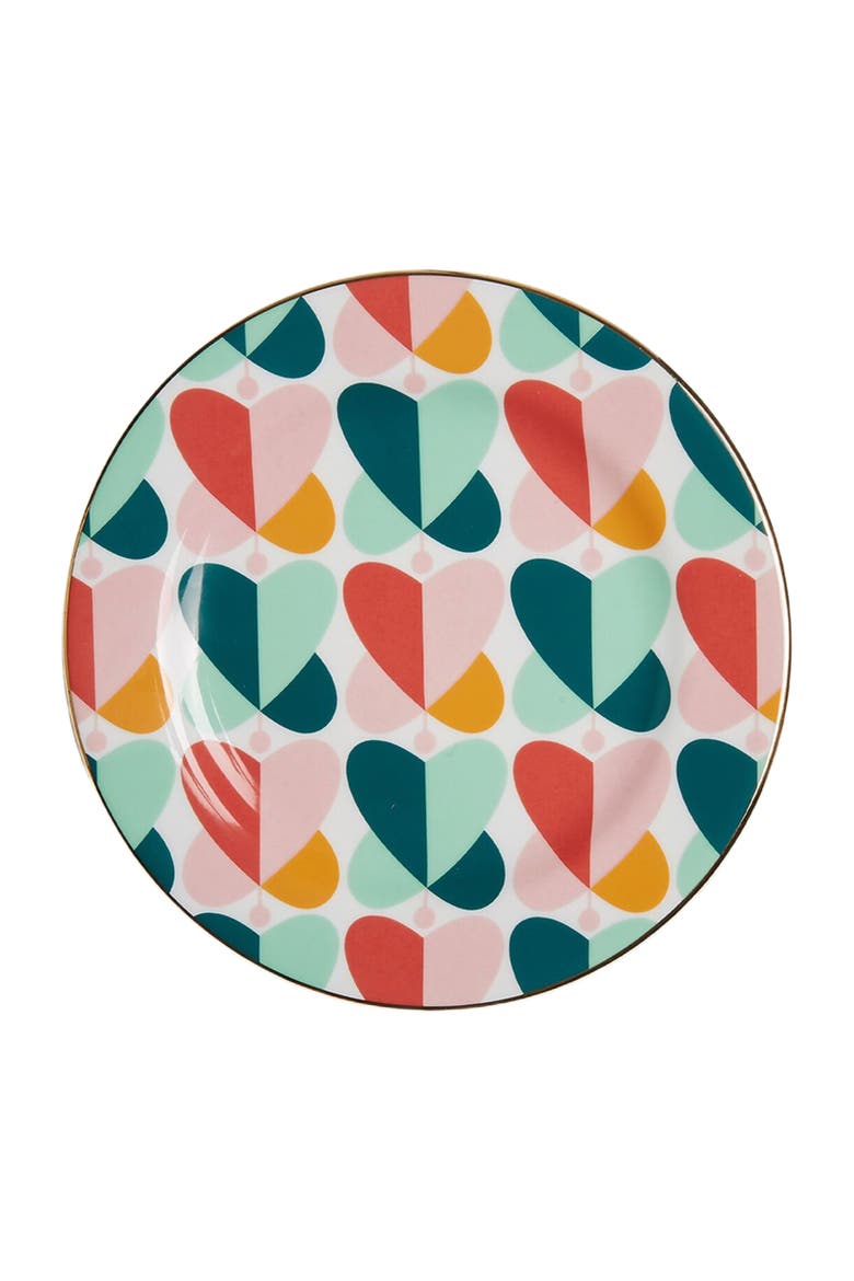 Dessert Plates Set Of 2 Farfalle Multicolor, Alternate, color, Farfalle Multicolor