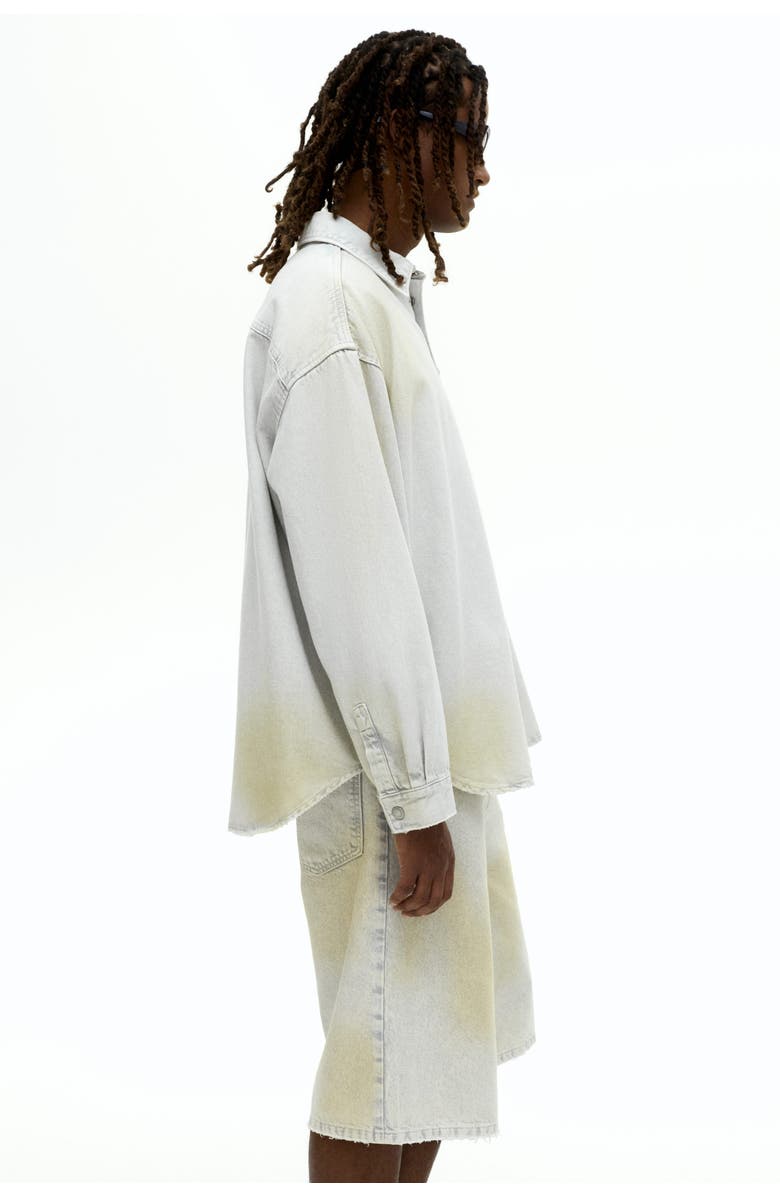 H&M Oversized Fit Denim Shirt, Alternate, color, Pale Denim Blue